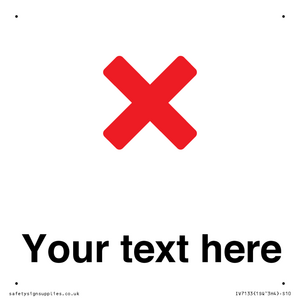 Custom plain background, red cross sign